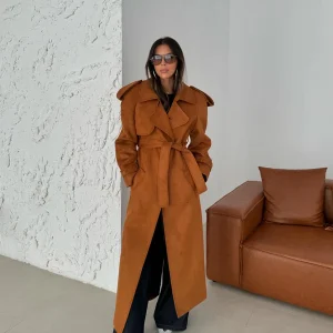 Jakne e kaft-Long brown coat - Figura 4