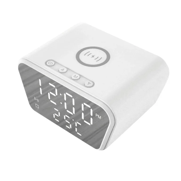 Ora Dixhitale me Alarm, Matës Temperature dhe Wireless Charger – Model SZ-01, White