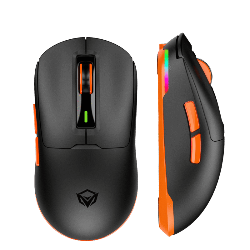 Maus Gaming Meetion Air GW24 Tri-Mode Lightweight / 62g / Butona 5 / 50-8000 DPI / USB / 2.4G+Bluetooth / e zezë