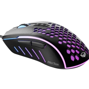 Maus Gaming Meetion GM015 Lightweight Honeycomb / 6400CPI / 7+1 butona / Max 6000 fps / RGB / USB / Gri - Figura 4