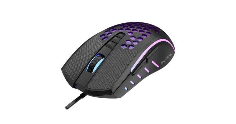Maus Gaming Meetion GM015 Lightweight Honeycomb / 6400CPI / 7+1 butona / Max 6000 fps / RGB / USB / Gri