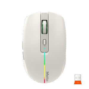 Maus pa Kabllo Meetion BTM002-02 Khaki Dual Mode / 2.4G / Bluetooth / USB Type-C / e krem