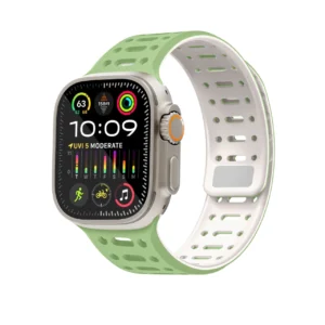 Premium Pro Band for Apple Watch 42/44/45/46/49mm – Gjelbër / Bardhë - Image 1