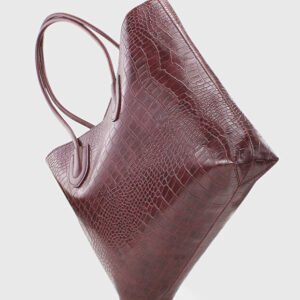 E kuqe burgundy Çantë Retro Vintage, 264 - Figura 3