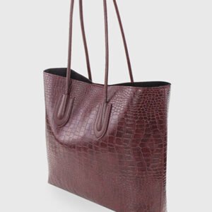 E kuqe burgundy Çantë Retro Vintage, 264 - Figura 4